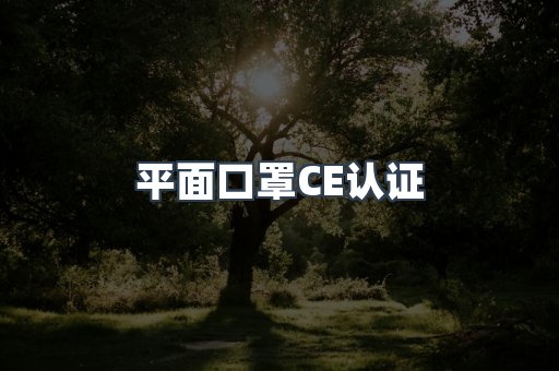 平面口罩CE认证